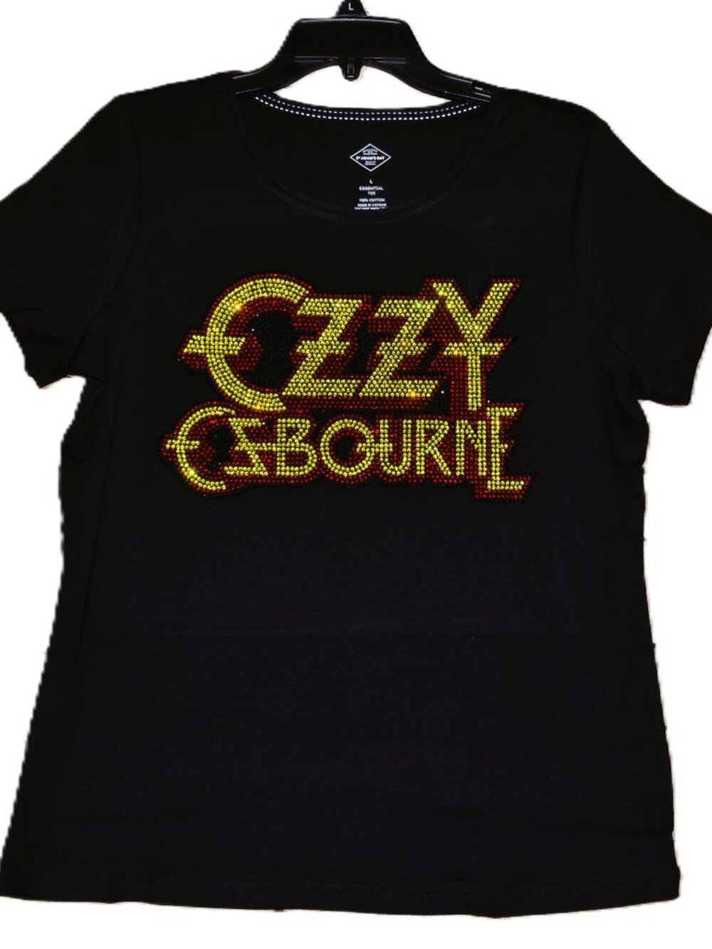 Ozzy Osbourne RN Rhinestone black short sleeved shirt XS,S,M,L,XL,XXL, …